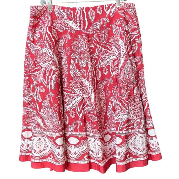 Talbots Dresses & Skirts - Talbots Dusty Red / Pink and White Floral A-Line Skirt. Size 16